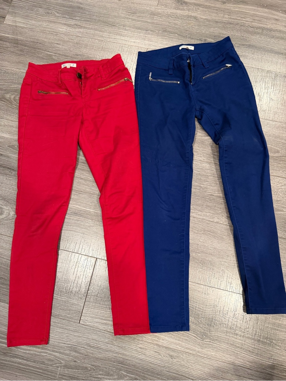 love, Fire Red and Navy Leggings with Zip Pockets